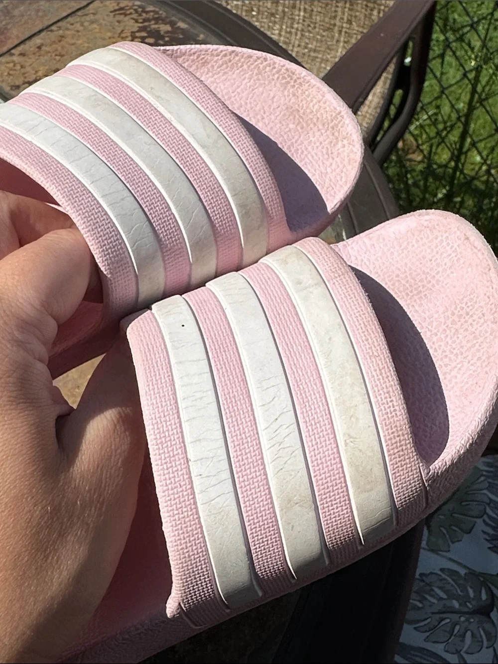 Adidas Pink Slide Sandals - Casual girls Pool Slides